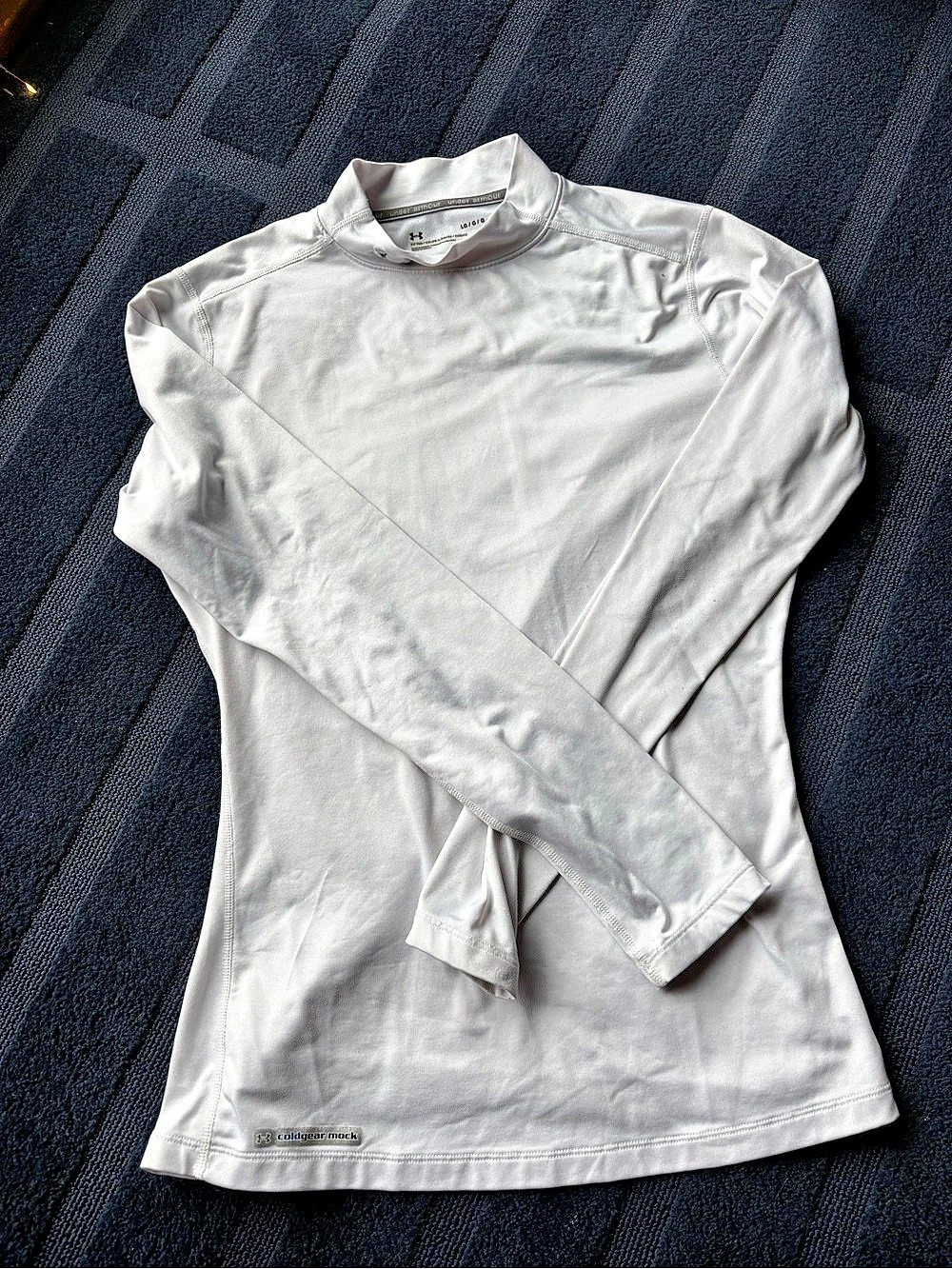 Under Armour ColdGear Mock Neck Long Sleeve White Large